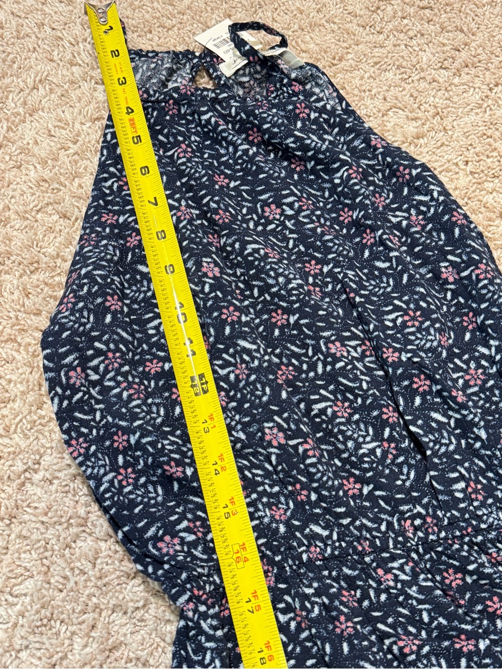 NWT Abercrombie & Fitch navy blue floral maxi dress Girls Xlarge - Picture 13 of 13